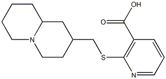 2-[(OCTAHYDRO-2H-QUINOLIZIN-2-YLMETHYL)THIO]NICOTINIC ACID Struktur