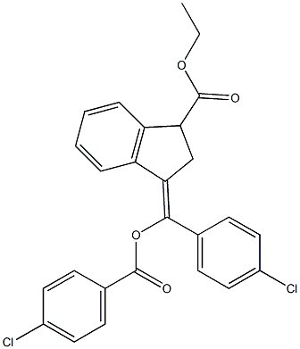 3-[1-(4-CHLORO-BENZOYLOXY)-1-(4-CHLORO-PHENYL)-METH-(Z)-YLIDENE]-INDAN-1-CARBOXYLIC ACID ETHYL ESTER