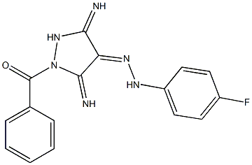 (4Z)-1-BENZOYL-3,5-DIIMINOPYRAZOLIDIN-4-ONE (4-FLUOROPHENYL)HYDRAZONE Struktur