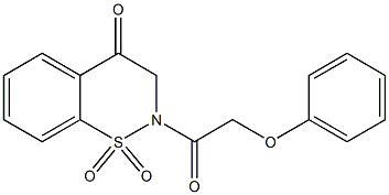 2-(PHENOXYACETYL)-2,3-DIHYDRO-4H-1,2-BENZOTHIAZIN-4-ONE 1,1-DIOXIDE Struktur