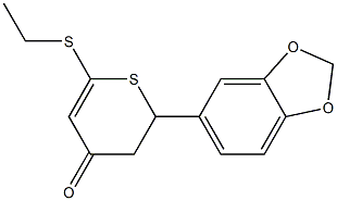 2-BENZO[1,3]DIOXOL-5-YL-6-ETHYLSULFANYL-2,3-DIHYDROTHIOPYRAN-4-ONE Struktur