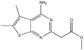 METHYL (4-AMINO-5,6-DIMETHYLTHIENO[2,3-D]PYRIMIDIN-2-YL)ACETATE Struktur