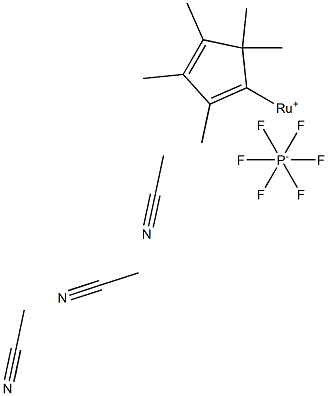 PENTAMETHYLCYCLOPENTADIENYLTRIS(ACETONITRILE)RUTHENIUM(II)HEXAFLUOROPHOSPHATE Struktur