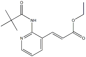 3-[2-(2,2-DIMETHYL-PROPIONYLAMINO)-PYRIDIN-3-YL]-ACRYLIC ACID ETHYL ESTER Struktur