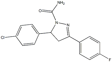 5-(4-CHLOROPHENYL)-3-(4-FLUOROPHENYL)-4,5-DIHYDRO-1H-PYRAZOLE-1-CARBOXAMIDE Struktur