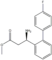 METHYL (3R)-3-AMINO-3-[2-(4-FLUOROPHENYL)PHENYL]PROPANOATE Struktur