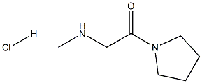 2-METHYLAMINO-1-PYRROLIDIN-1-YL-ETHANONE HCL Struktur