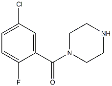 1-(5-CHLORO-2-FLUOROBENZOYL)PIPERAZINE Struktur