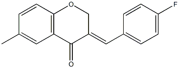 (E)-3-(4-FLUOROBENZYLIDENE)-2,3-DIHYDRO-6-METHYLCHROMEN-4-ONE Struktur