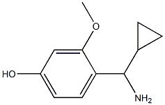 4-((1S)AMINOCYCLOPROPYLMETHYL)-3-METHOXYPHENOL Struktur