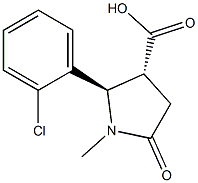 (2R,3R)-2-(2-CHLOROPHENYL)-1-METHYL-5-OXO-3-PYRROLIDINECARBOXYLIC ACID Struktur