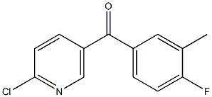 2-CHLORO-5-(4-FLUORO-3-METHYLBENZOYL)PYRIDINE Struktur