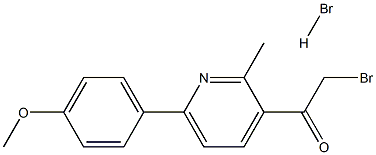 2-BROMO-1-[6-(4-METHOXY-PHENYL)-2-METHYL-PYRIDIN-3-YL]-ETHANONE HYDROBROMIDE Struktur