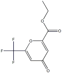 ETHYL 4-OXO-6-(TRIFLUOROMETHYL)-4H-PYRAN-2-CARBOXYLATE Struktur