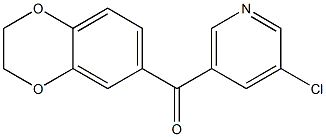 3-CHLORO-5-[3,4-(ETHYLENEDIOXY)BENZOYL]PYRIDINE Struktur