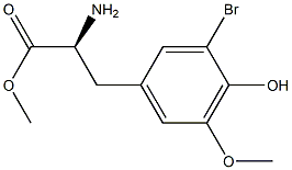 METHYL (2S)-2-AMINO-3-(3-BROMO-4-HYDROXY-5-METHOXYPHENYL)PROPANOATE Struktur