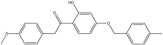 1-(4-(4-METHYLBENZYLOXY)-2-HYDROXYPHENYL)-2-(4-METHOXYPHENYL)ETHANONE Struktur