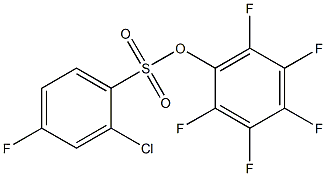 PENTAFLUOROPHENYL 2-CHLORO-4-FLUORO-BENZENESULFONATE Struktur