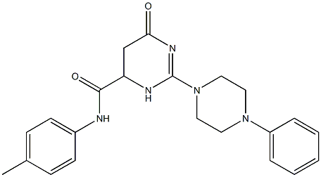 2-(4-PHENYL-1-PIPERAZINYL)-N-(4-METHYLPHENYL)-6-OXO-3,4,5,6-TETRAHYDRO-4-PYRIMIDINECARBOXAMIDE Struktur