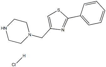 1-[(2-PHENYL-1,3-THIAZOL-4-YL)METHYL]PIPERAZINE HYDROCHLORIDE Struktur