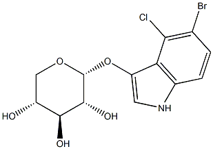 5-BROMO-4-CHLORO-3-INDOXYL-ALPHA-D-XYLOPYRANOSIDE Struktur