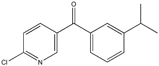 2-CHLORO-5-(3-ISOPROPYLBENZOYL)PYRIDINE Struktur