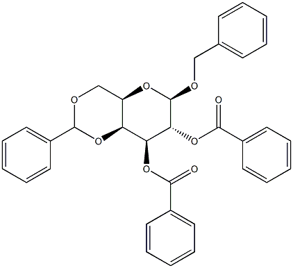 BENZYL 2,3-DI-O-BENZOYL-4,6-O-BENZYLIDENE-BETA-D-GALACTOPYRANOSIDE Struktur