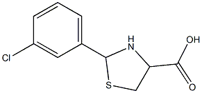 2-(3-CHLORO-PHENYL)-THIAZOLIDINE-4-CARBOXYLIC ACID Struktur