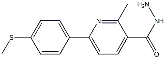 2-METHYL-6-(4-(METHYLTHIO)PHENYL)PYRIDINE-3-CARBOHYDRAZIDE Struktur