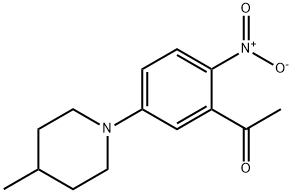 1-[5-(4-METHYLPIPERIDINO)-2-NITROPHENYL]-1-ETHANONE Struktur