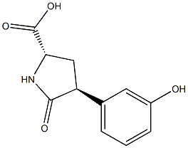 5-OXO-(+/-)-TRANS-4-(3-HYDROXYLPHENYL)-PYRROLIDINE-2-CARBOXYLIC ACID Struktur