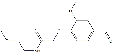 2-(4-FORMYL-2-METHOXYPHENOXY)-N-(2-METHOXYETHYL)ACETAMIDE Struktur