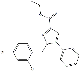 ETHYL 1-(2,4-DICHLOROBENZYL)-5-PHENYL-1H-PYRAZOLE-3-CARBOXYLATE Struktur