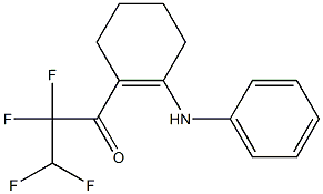 1-(N-PHENYLAMINO)-2-(2,2,3,3-TETRAFLUOROPROPANOYL)CYCLOHEXENE Struktur