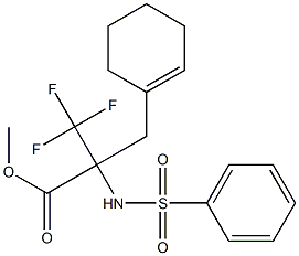 METHYL 2-(CYCLOHEX-1-EN-1-YLMETHYL)-3,3,3-TRIFLUORO-2-[(PHENYLSULFONYL)AMINO]-PROPANOATE Struktur