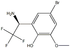 2-((1S)-1-AMINO-2,2,2-TRIFLUOROETHYL)-4-BROMO-6-METHOXYPHENOL Struktur