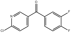 2-CHLORO-5-(3,4-DIFLUOROBENZOYL)PYRIDINE Struktur