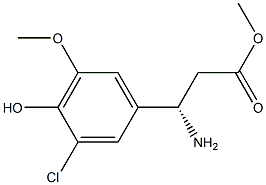 METHYL (3S)-3-AMINO-3-(3-CHLORO-4-HYDROXY-5-METHOXYPHENYL)PROPANOATE Struktur