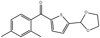 2-(2,4-DIMETHYLBENZOYL)-5-(1,3-DIOXOLAN-2-YL)THIOPHENE Struktur