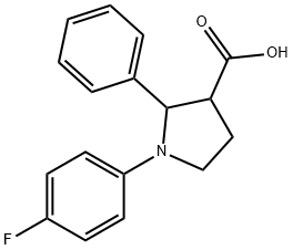 1-(4-FLUOROPHENYL)-2-PHENYLPYRROLIDINE-3-CARBOXYLIC ACID Struktur