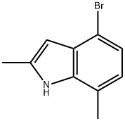 4-BROMO-2,7-DIMETHYL-1H-INDOLE Struktur