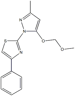 2-[5-(METHOXYMETHOXY)-3-METHYL-1H-PYRAZOL-1-YL]-4-PHENYL-1,3-THIAZOLE Struktur