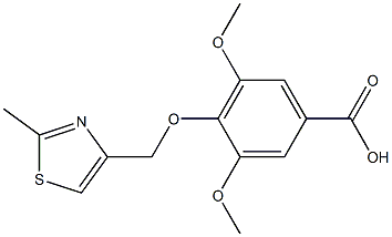 3,5-DIMETHOXY-4-[(2-METHYL-1,3-THIAZOL-4-YL)METHOXY]BENZOIC ACID Struktur