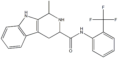 1-METHYL-N-[2-(TRIFLUOROMETHYL)PHENYL]-2,3,4,9-TETRAHYDRO-1H-BETA-CARBOLINE-3-CARBOXAMIDE Struktur