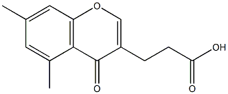 3-(5,7-DIMETHYL-4-OXO-4H-CHROMEN-3-YL)PROPANOIC ACID Struktur