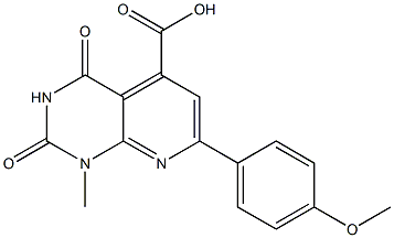 7-(4-METHOXYPHENYL)-1-METHYL-2,4-DIOXO-1,2,3,4-TETRAHYDROPYRIDO[2,3-D]PYRIMIDINE-5-CARBOXYLIC ACID Struktur