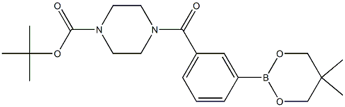 TERT-BUTYL 4-[3-(5,5-DIMETHYL-1,3,2-DIOXABORINAN-2-YL)BENZOYL]PIPERAZINE-1-CARBOXYLATE Struktur