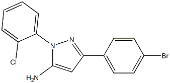 3-(4-BROMOPHENYL)-1-(2-CHLOROPHENYL)-1H-PYRAZOL-5-AMINE Struktur