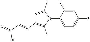 (2E)-3-[1-(2,4-DIFLUOROPHENYL)-2,5-DIMETHYL-1H-PYRROL-3-YL]ACRYLIC ACID Struktur