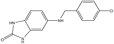 5-((4-CHLOROBENZYL)AMINO)-1,3-DIHYDRO-2H-BENZIMIDAZOL-2-ONE Struktur